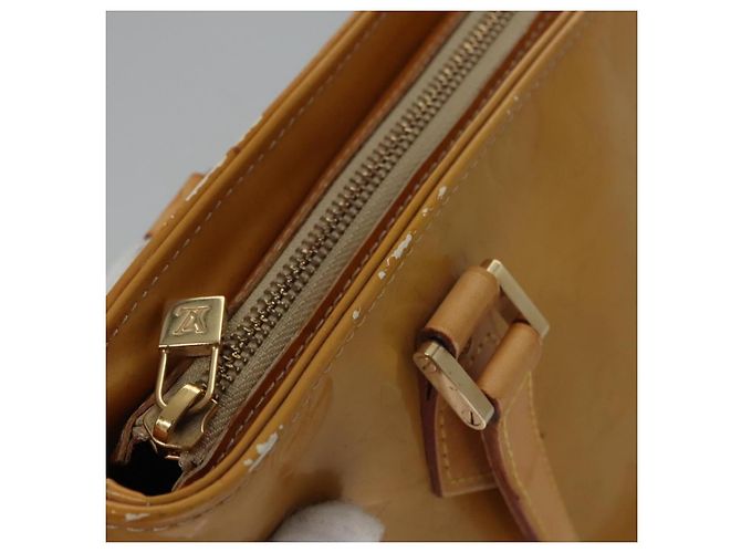 LOUIS VUITTON Monogram Vernis Borsa a Mano Houston Beige M91004 LV Auth BA431 - vista 8