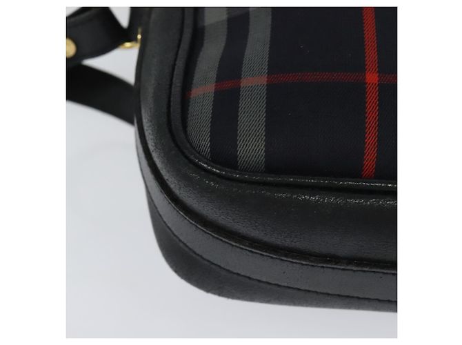 Borsa a mano in tela a quadri Nova di BURBERRY blu navy Auth JB069 - vista 12
