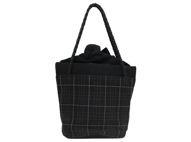 Borsa a mano in tela a quadri Nova di BURBERRY blu navy Auth JB069 - vista 23