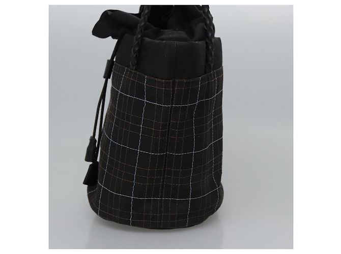 Borsa a mano in tela a quadri Nova di BURBERRY blu navy Auth JB069 - vista 24