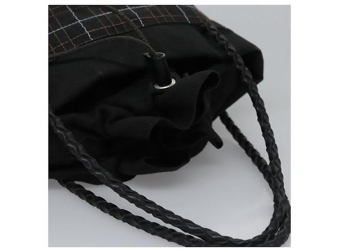 Borsa a mano in tela a quadri Nova di BURBERRY blu navy Auth JB069 - vista 26