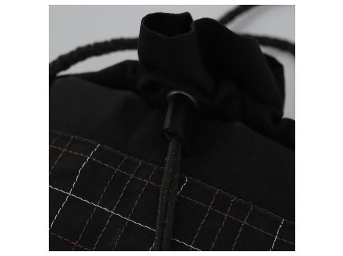 Borsa a mano in tela a quadri Nova di BURBERRY blu navy Auth JB069 - vista 29