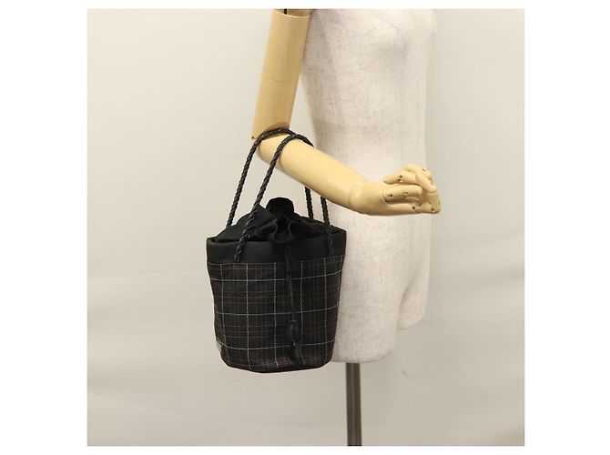 Borsa a mano in tela a quadri Nova di BURBERRY blu navy Auth JB069 - vista 45