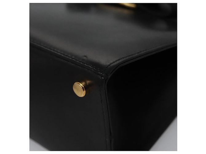 Borsa a mano in pelle nera e oro Salvatore Ferragamo Vala Auth bs23240 Nero D'oro - vista 11