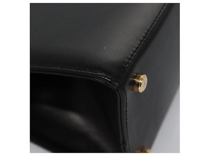Borsa a mano in pelle nera e oro Salvatore Ferragamo Vala Auth bs23240 Nero D'oro - vista 12