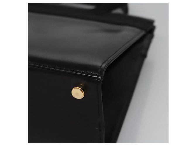 Borsa a mano in pelle nera e oro Salvatore Ferragamo Vala Auth bs23240 Nero D'oro - vista 13