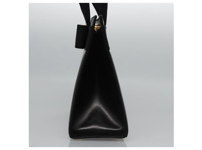 Borsa a mano in pelle nera e oro Salvatore Ferragamo Vala Auth bs23240 Nero D'oro - vista 4