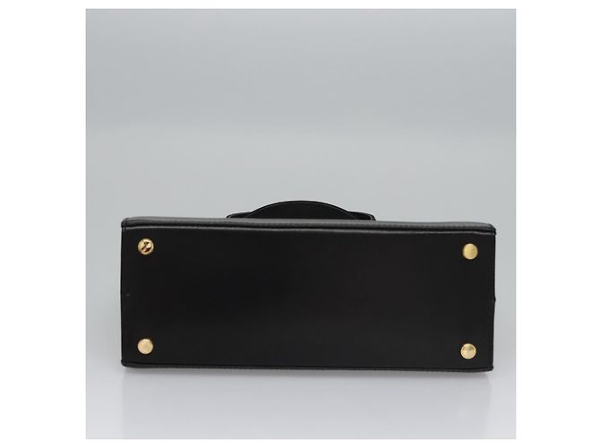 Borsa a mano in pelle nera e oro Salvatore Ferragamo Vala Auth bs23240 Nero D'oro - vista 9