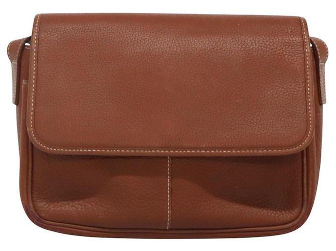 Autre Marque Borsa a spalla in pelle marrone Burberrys Auth ti2788 - vista 2