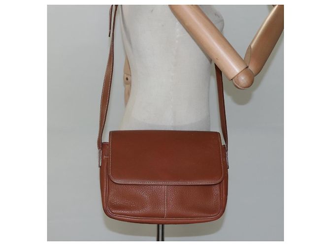 Autre Marque Borsa a spalla in pelle marrone Burberrys Auth ti2788 - vista 20