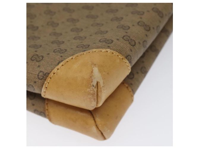GUCCI Micro GG Canvas Schultertasche aus PVC-Leder Beige Auth bs23145 - Ansicht 12