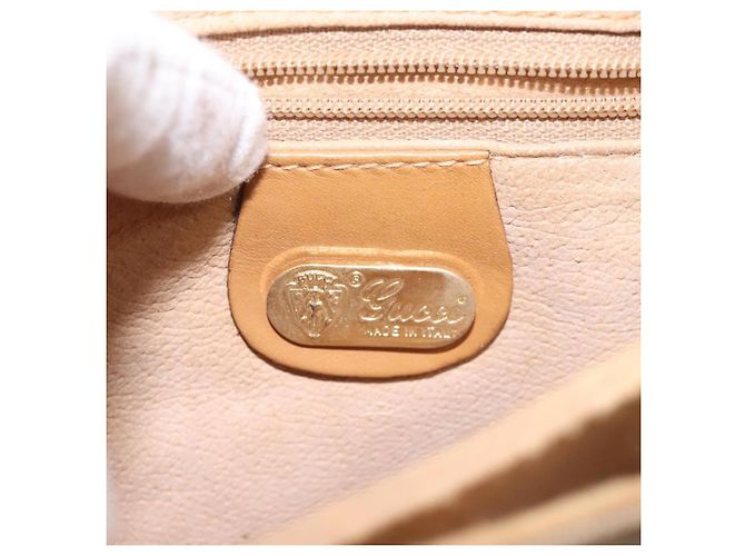 GUCCI Micro GG Canvas Schultertasche aus PVC-Leder Beige Auth bs23145 - Ansicht 16