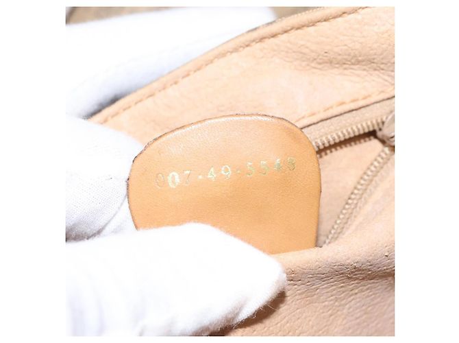 GUCCI Micro GG Canvas Schultertasche aus PVC-Leder Beige Auth bs23145 - Ansicht 22