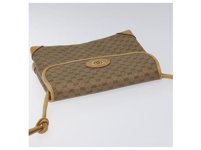 GUCCI Micro GG Canvas Schultertasche aus PVC-Leder Beige Auth bs23145 - Ansicht 6