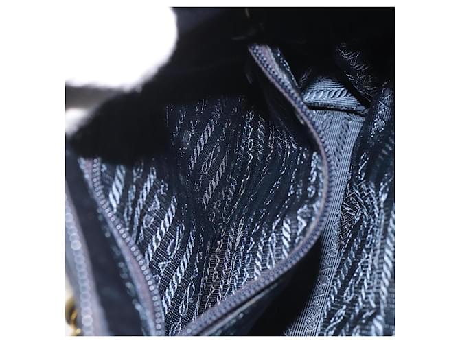 PRADA Borsa a mano in nylon blu navy oro Auth BA355 D'oro - vista 21