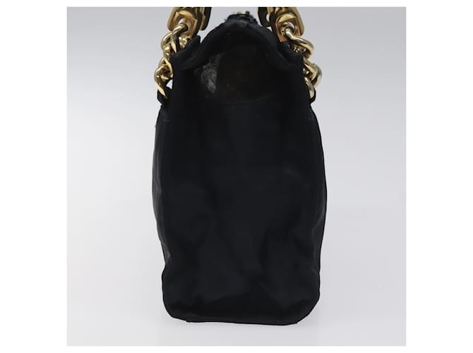 PRADA Borsa a mano in nylon blu navy oro Auth BA355 D'oro - vista 3