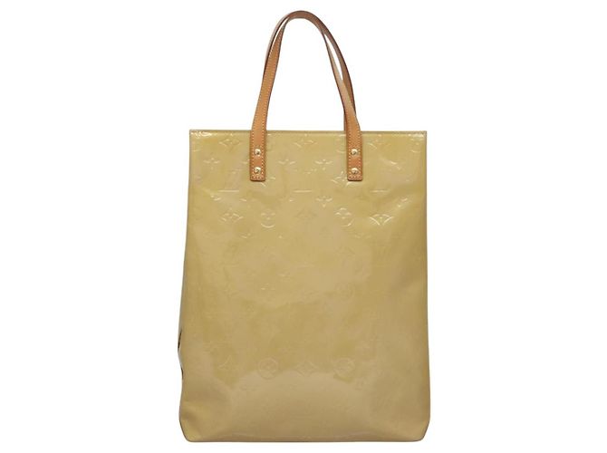LOUIS VUITTON Monogram Vernis Reade MM Borsa a Mano Beige M91141 LV Auth sw134 - vista 13