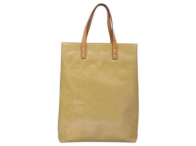 LOUIS VUITTON Monogram Vernis Reade MM Borsa a Mano Beige M91141 LV Auth sw134 - vista 2