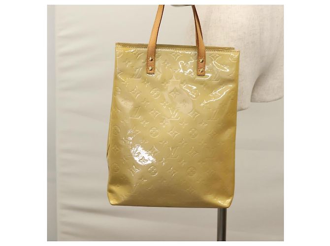 LOUIS VUITTON Monogram Vernis Reade MM Borsa a Mano Beige M91141 LV Auth sw134 - vista 21