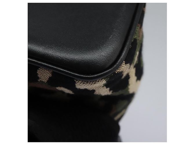 Dolce & Gabbana DOLCE&GABBANA Marsupio Leopardo Tela Verde Nero Auth bs23142 - vista 26