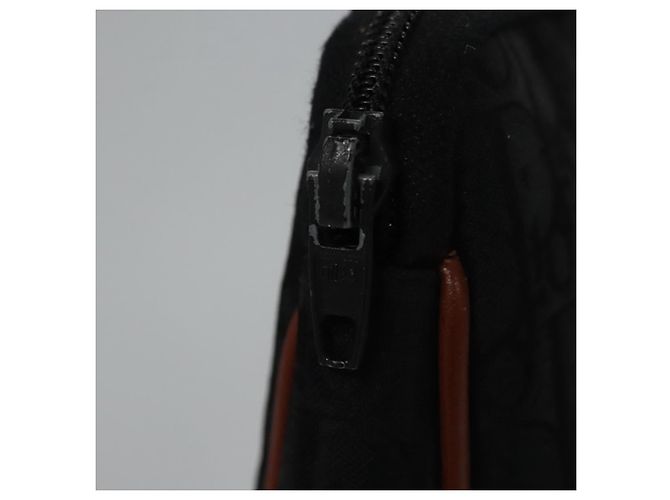 Borsa clutch in tela Trotter Christian Dior nera e dorata Auth ti2911 Nero D'oro - vista 12