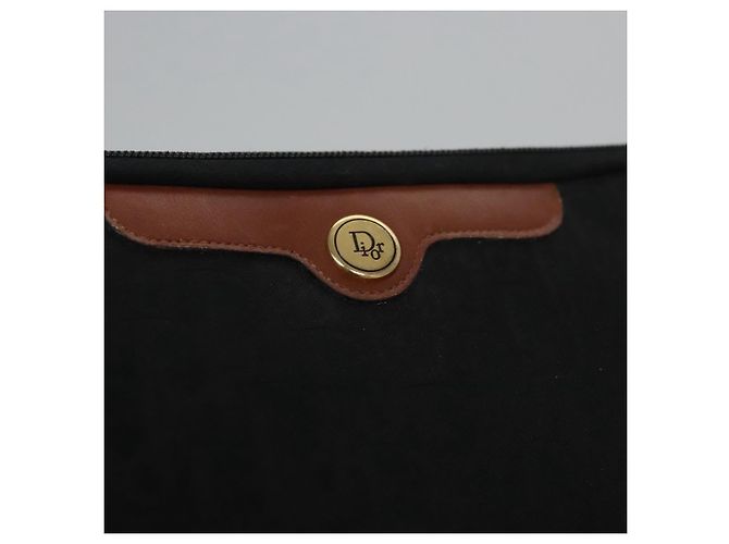 Borsa clutch in tela Trotter Christian Dior nera e dorata Auth ti2911 Nero D'oro - vista 13