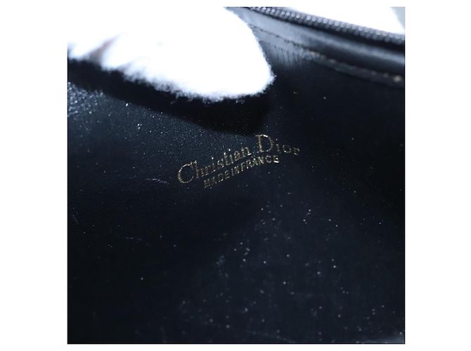 Borsa clutch in tela Trotter Christian Dior nera e dorata Auth ti2911 Nero D'oro - vista 14