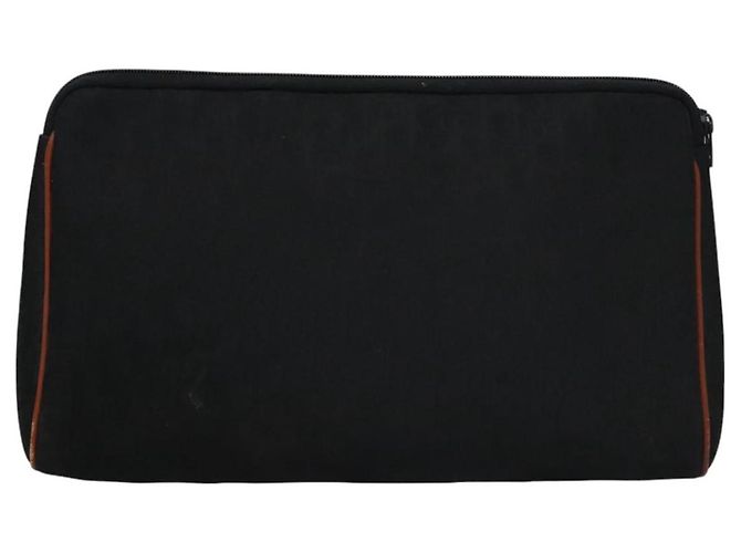 Borsa clutch in tela Trotter Christian Dior nera e dorata Auth ti2911 Nero D'oro - vista 3