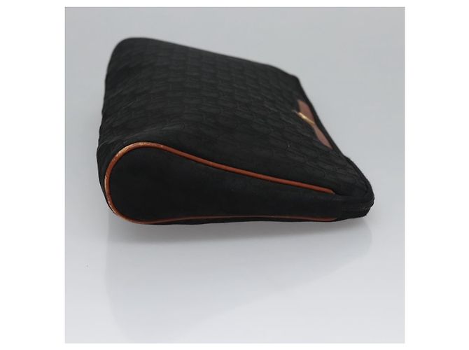 Borsa clutch in tela Trotter Christian Dior nera e dorata Auth ti2911 Nero D'oro - vista 4