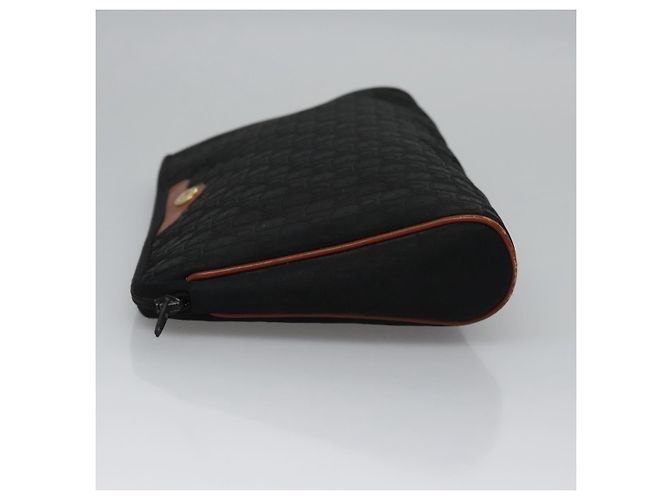 Borsa clutch in tela Trotter Christian Dior nera e dorata Auth ti2911 Nero D'oro - vista 5