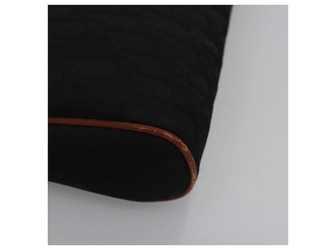 Borsa clutch in tela Trotter Christian Dior nera e dorata Auth ti2911 Nero D'oro - vista 8