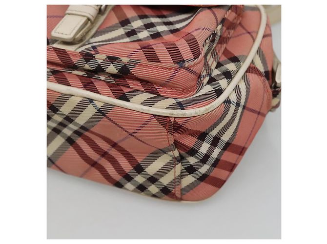 Borsa a spalla Burberry Nova Check Blue Label in tela rossa Auth ti2797 Rosso - vista 10