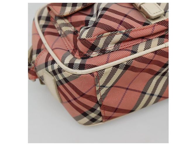 Borsa a spalla Burberry Nova Check Blue Label in tela rossa Auth ti2797 Rosso - vista 11