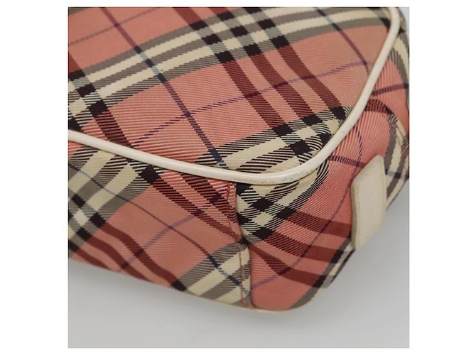 Borsa a spalla Burberry Nova Check Blue Label in tela rossa Auth ti2797 Rosso - vista 12