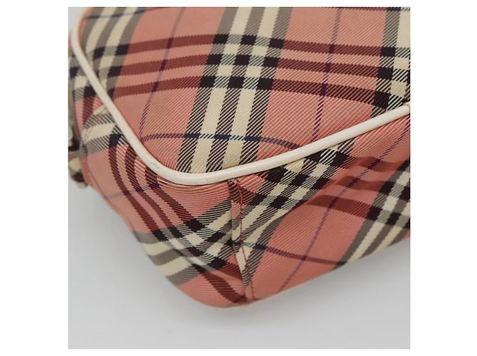 Borsa a spalla Burberry Nova Check Blue Label in tela rossa Auth ti2797 Rosso - vista 13