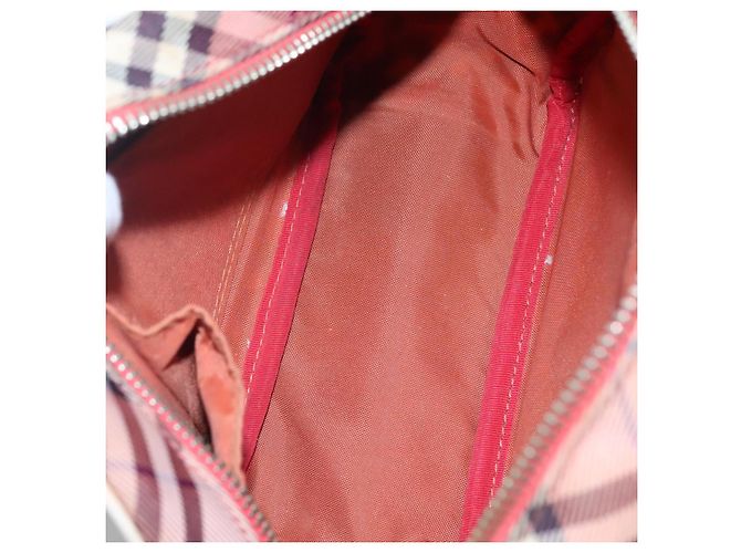 Borsa a spalla Burberry Nova Check Blue Label in tela rossa Auth ti2797 Rosso - vista 17