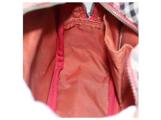 Borsa a spalla Burberry Nova Check Blue Label in tela rossa Auth ti2797 Rosso - vista 19