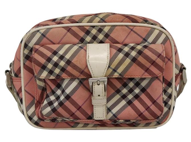 Borsa a spalla Burberry Nova Check Blue Label in tela rossa Auth ti2797 Rosso - vista 2