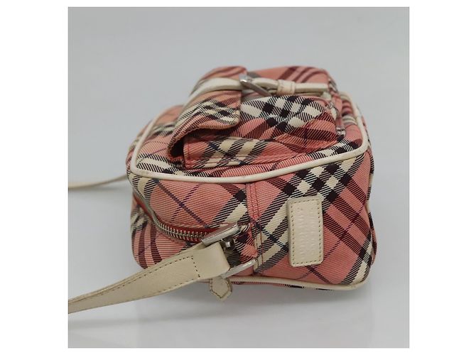 Borsa a spalla Burberry Nova Check Blue Label in tela rossa Auth ti2797 Rosso - vista 5