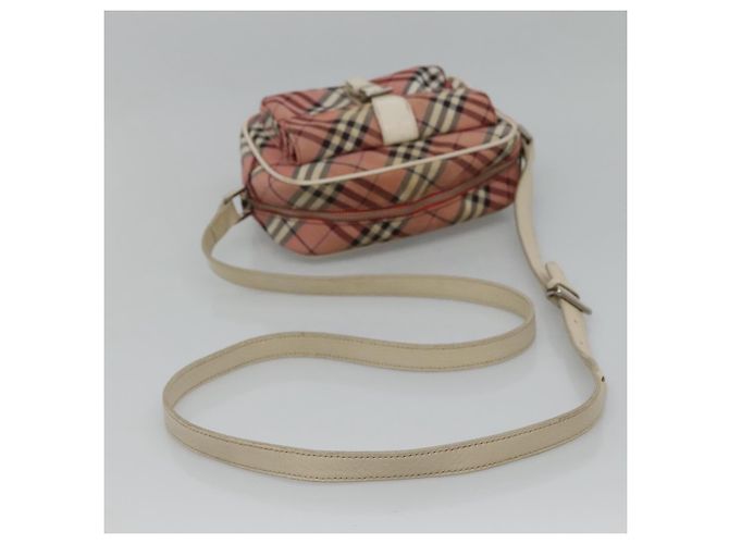Borsa a spalla Burberry Nova Check Blue Label in tela rossa Auth ti2797 Rosso - vista 7