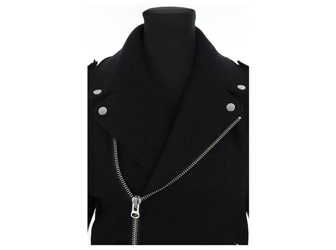 Acne Leather jacket Blue - view 2