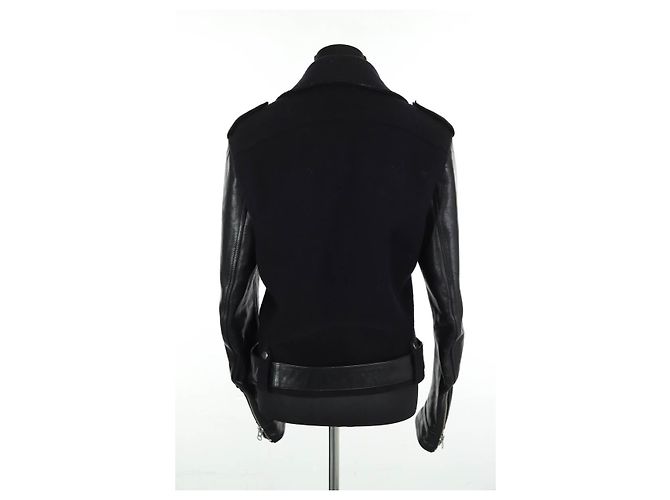 Acne Leather jacket Blue - view 3