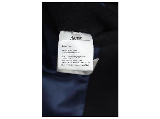 Acne Leather jacket Blue - view 5