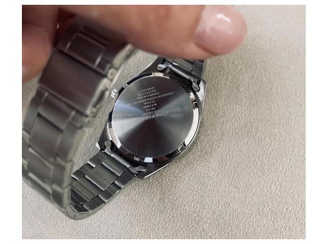 Autre Marque Relógio Citizen Masculino de Quartzo Aço Prata Mostrador Branco Hardware prateado - vista 3