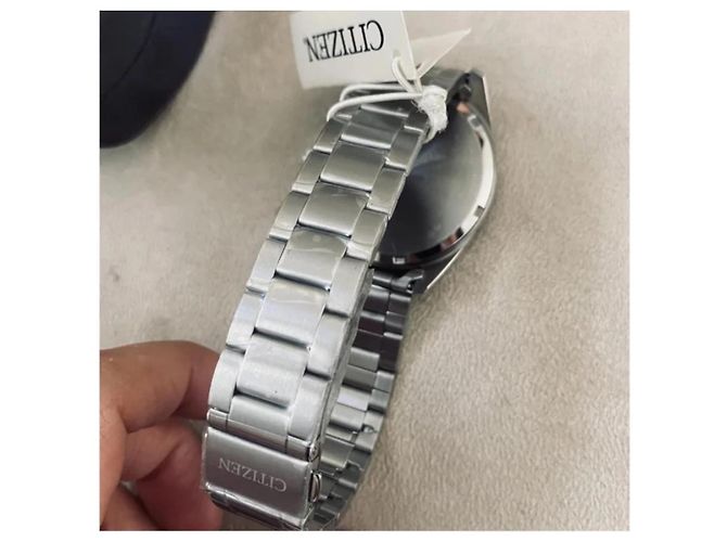 Autre Marque Relógio Citizen Masculino de Quartzo Aço Prata Mostrador Branco Hardware prateado - vista 4