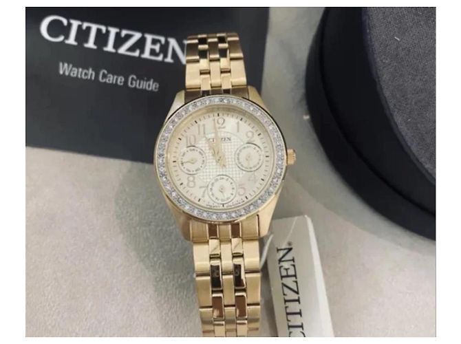 Autre Marque Citizen Damenuhr Quarz Kristall Edelstahl Goldfarben Gold hardware - Ansicht 2