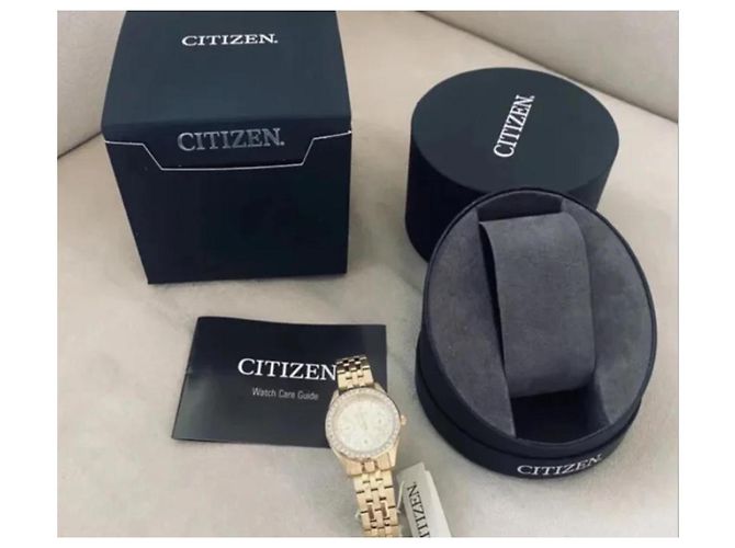Autre Marque Citizen Damenuhr Quarz Kristall Edelstahl Goldfarben Gold hardware - Ansicht 3