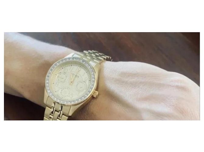 Autre Marque Citizen Damenuhr Quarz Kristall Edelstahl Goldfarben Gold hardware - Ansicht 4