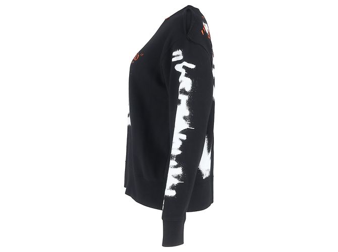 Off White Off-White Diag Cartoon Langarm-T-Shirt aus schwarzer Baumwolle - Ansicht 2