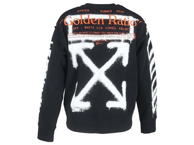 Off White Off-White Diag Cartoon Langarm-T-Shirt aus schwarzer Baumwolle - Ansicht 3